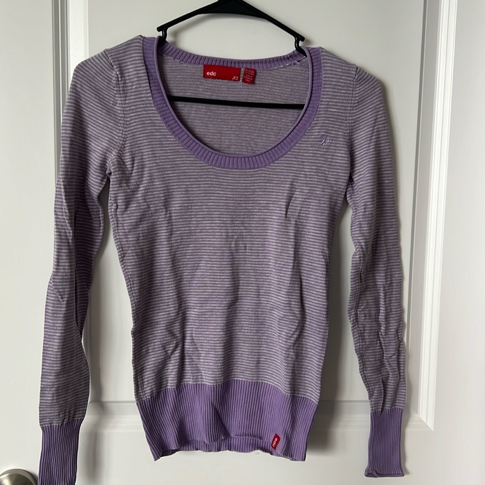 EDC purple knit sweater